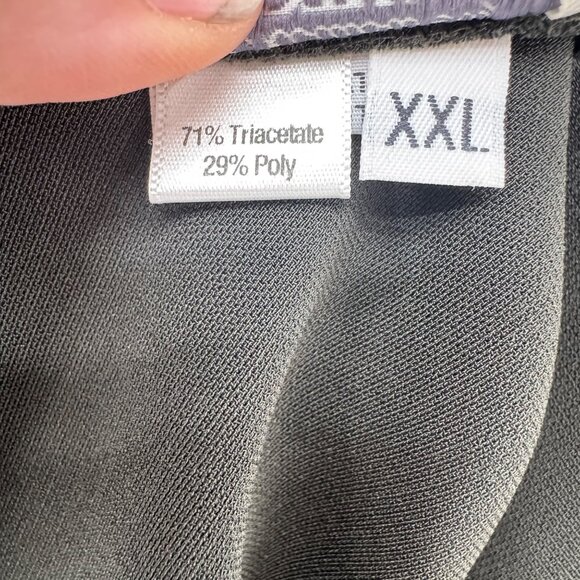 RTW Charleston Open Front Blouse Womens Olive Green Long Sleeve Flowy Top Sz XXL - Picture 4 of 8